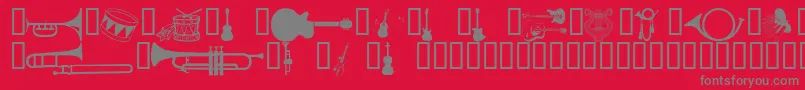 Wmmusic1 Font – Gray Fonts on Red Background