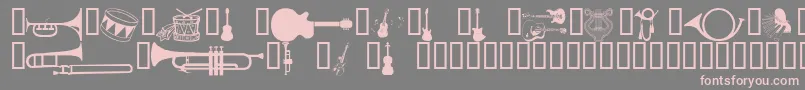 Wmmusic1 Font – Pink Fonts on Gray Background