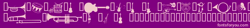 Wmmusic1 Font – Pink Fonts on Purple Background