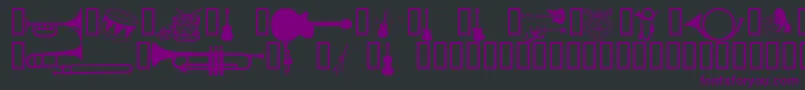 Wmmusic1 Font – Purple Fonts on Black Background