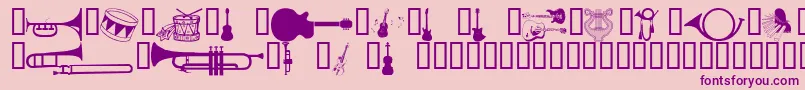 Wmmusic1 Font – Purple Fonts on Pink Background