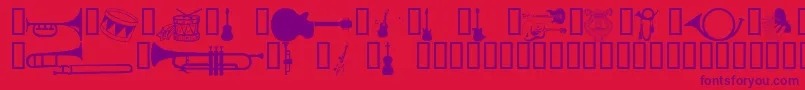 Wmmusic1 Font – Purple Fonts on Red Background