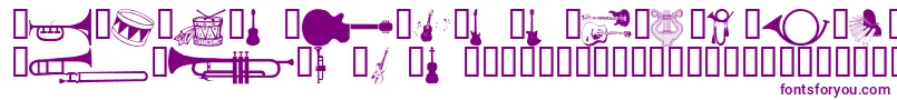 Wmmusic1 Font – Purple Fonts on White Background