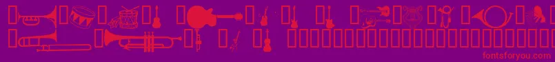 Wmmusic1 Font – Red Fonts on Purple Background