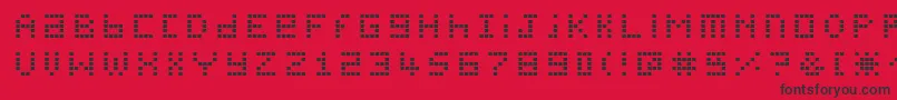 Pichabs Font – Black Fonts on Red Background