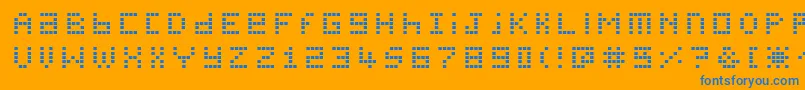 Pichabs Font – Blue Fonts on Orange Background