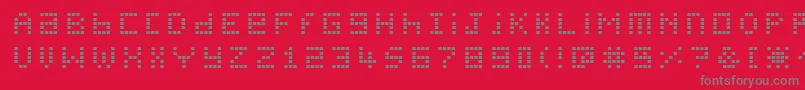 Pichabs Font – Gray Fonts on Red Background