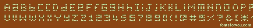 Шрифт Pichabs – зелёные шрифты на коричневом фоне