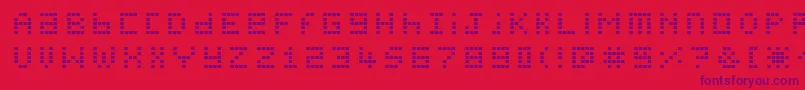 Pichabs-Schriftart – Violette Schriften auf rotem Hintergrund