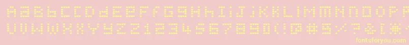 Pichabs Font – Yellow Fonts on Pink Background