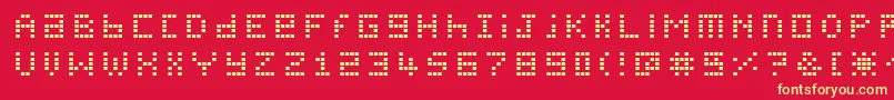 Pichabs Font – Yellow Fonts on Red Background