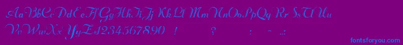 fuente Beachmanscript – Fuentes Azules Sobre Fondo Morado