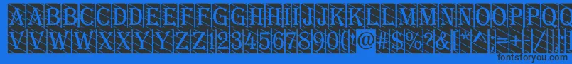 AAlgeriuscmdgstr Font – Black Fonts on Blue Background