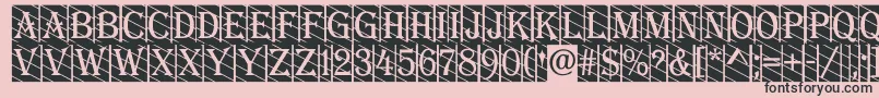 AAlgeriuscmdgstr Font – Black Fonts on Pink Background