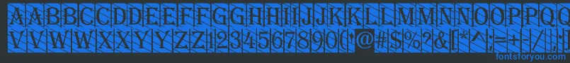 AAlgeriuscmdgstr Font – Blue Fonts on Black Background