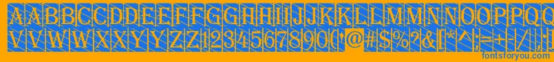 More about AAlgeriuscmdgstr Font AAlgeriuscmdgstr Font – Blue Fonts on Orange Background