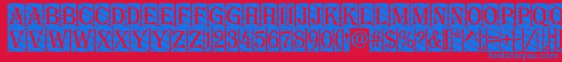 AAlgeriuscmdgstr Font – Blue Fonts on Red Background