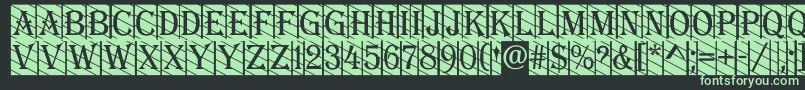 フォントAAlgeriuscmdgstr – 黒い背景に緑の文字