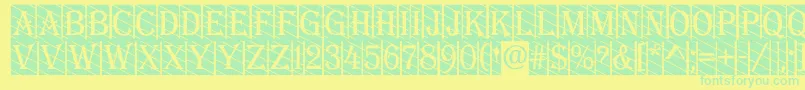 AAlgeriuscmdgstr Font – Green Fonts on Yellow Background