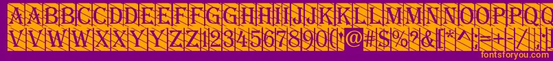 AAlgeriuscmdgstr Font – Orange Fonts on Purple Background