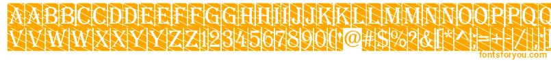 Weitere Informationen zur AAlgeriuscmdgstr-Schriftart AAlgeriuscmdgstr-Schriftart – Orangefarbene Schriften auf weißem Hintergrund