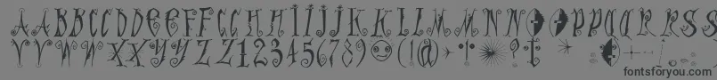 Graffittypunk-Schriftart – Schwarze Schriften auf grauem Hintergrund