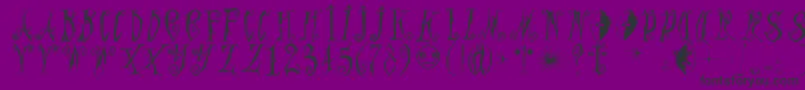 Graffittypunk Font – Black Fonts on Purple Background