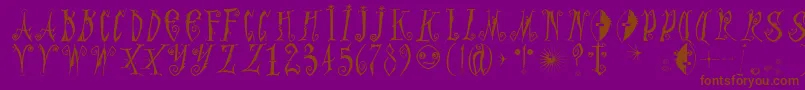 Graffittypunk Font – Brown Fonts on Purple Background