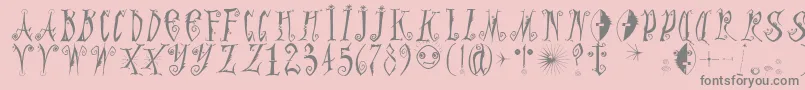 Graffittypunk-Schriftart – Graue Schriften auf rosa Hintergrund