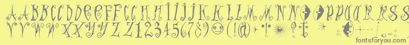 Graffittypunk Font – Gray Fonts on Yellow Background