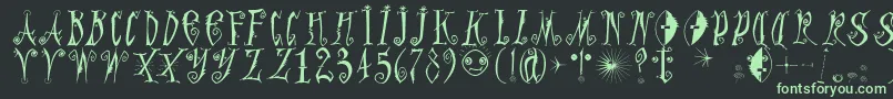 Graffittypunk Font – Green Fonts on Black Background