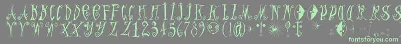 Graffittypunk Font – Green Fonts on Gray Background