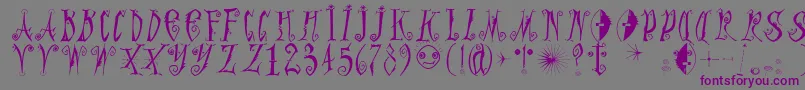 フォントGraffittypunk – 紫色のフォント、灰色の背景