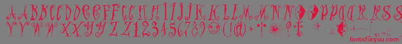 Graffittypunk Font – Red Fonts on Gray Background