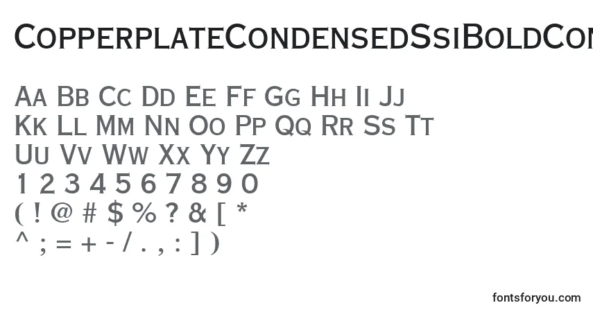 Шрифт CopperplateCondensedSsiBoldCondensed – алфавит, цифры, специальные символы