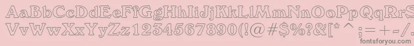 WindsorOutlineBt Font – Gray Fonts on Pink Background