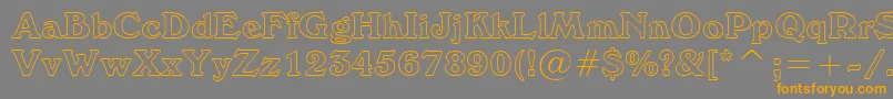 WindsorOutlineBt Font – Orange Fonts on Gray Background