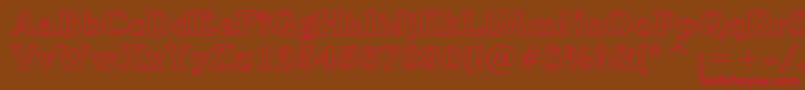 WindsorOutlineBt Font – Red Fonts on Brown Background