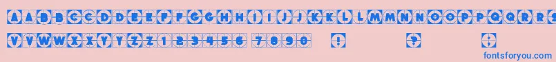 Więcej informacji o czcionce Griddyblocks Czcionka Griddyblocks – niebieskie czcionki na różowym tle