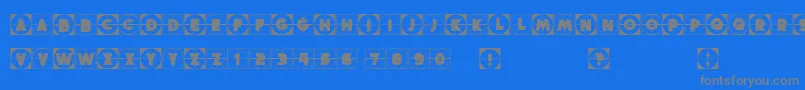 Weitere Informationen zur Griddyblocks-Schriftart Griddyblocks-Schriftart – Graue Schriften auf blauem Hintergrund