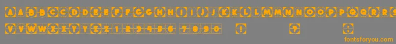 Griddyblocks Font – Orange Fonts on Gray Background