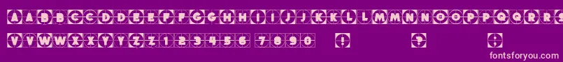 Griddyblocks Font – Pink Fonts on Purple Background