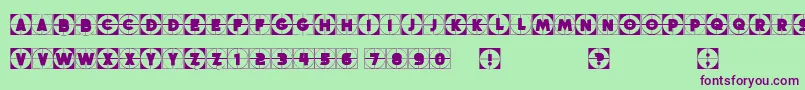 Griddyblocks Font – Purple Fonts on Green Background