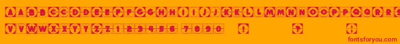 Griddyblocks Font – Red Fonts on Orange Background