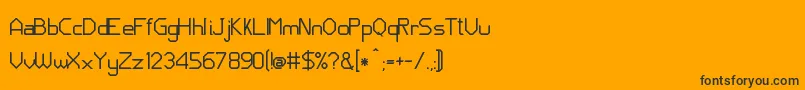 JdNeos Font – Black Fonts on Orange Background