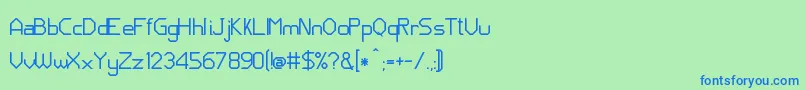 フォントJdNeos – 青い文字は緑の背景です。