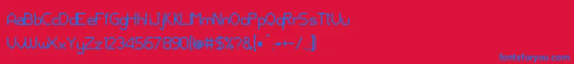 JdNeos Font – Blue Fonts on Red Background