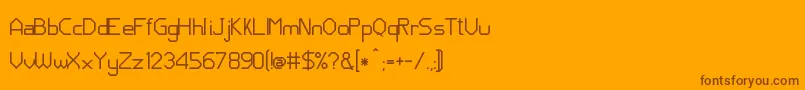 JdNeos Font – Brown Fonts on Orange Background