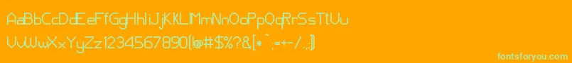 JdNeos Font – Green Fonts on Orange Background
