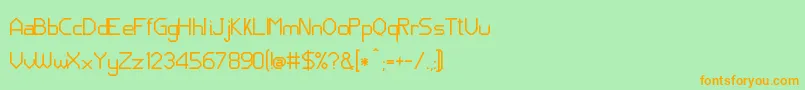 JdNeos Font – Orange Fonts on Green Background